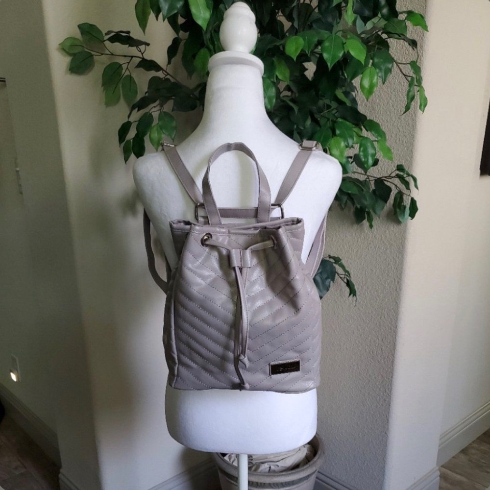 Bella Russo Taupe Quilted Design Women's Backpack